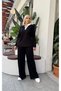 Women's Plus Size Shirt Collar Detailed Flexible Tracksuit Set 24904 - 7
