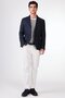 Men's Slim Fit Mono Collar Navy Blue Jacket - 2