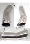 FLAK Sports Performance Bolt-On Resonated Muffler Slant Exhaust Tip with Clamps and Adapters for Uni - 4