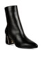 Women Black Suede Back Panel High Ankle Boots - 2