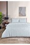 Elegant 100% Cotton Single Duvet Cover Set 160X220Cm Baby Blue