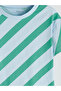 Rmz Gi̇yi̇m Farkiyla Zero Roba Collar Striped Baby Boy T-Shirt - 4