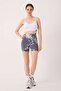 Seamless Sports Shorts Tie-Dye Patterned Stitch-Free Push up Effect Flexible and Shaping / Sculpting Leggings