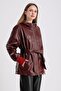 Maroquin Leather Alicia Women's Hooded Leather Coat