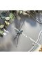 Women's Steel Zircon Stone Dangle Butterfly Necklace - 3