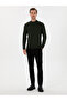 Dark Green Slim Fit Wool Blend Quarter Fisherman Basic Knitwear Sweater 50315295-Vr079 - 4