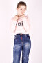 Girl's Stone Embroidered Hooded Sweatshirt - 4