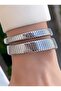 Silver Color Turquoise Dial Snake Watch, Wrap Around Watch, Women's Wristwatch - 7