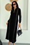 Women's Polo Neck Half Zipper Long Modal Dress - 7