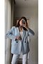 Women's Polyviscos Woven Two Button Blazer Jacket - 2