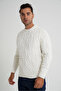 Men's Bone Necklace Hair Braided Wool Sweater Trist-5346 - 4