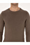 Mink Melange Slim Fit Crew Neck Basic Knitwear Sweater 50315509-Vr174 - 6