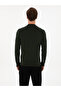 Dark Green Slim Fit Wool Blend Quarter Fisherman Basic Knitwear Sweater 50315295-Vr079 - 5