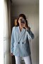 Women's Polyviscos Woven Two Button Blazer Jacket