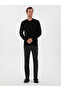 Black Slim Fit Wool Blend Crew Neck Knitwear Sweater 50311876-Vr046 - 4