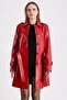 Maroquin Leather Sabrina Women's Red Leather Overcoat - 3