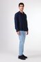 Men's Regular Fit Long Sleeve Navy Blue Shirt - 3