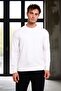 Wenders Relax Fit Basic Brushed Interlock Crew Neck Men's Sweatshirt - White - 2