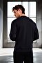 Wenders Relax Fit Basic Brushed Interlock Crew Neck Men's Sweatshirt - Black - 5