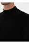 Black Slim Wool Blend Fit Half Fisherman Basic Knitwear Sweater 50315296-Vr046 - 7
