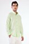 Men's Slim Fit Long Sleeve Light Green Shirt - 2