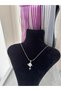 Women's Planet and Airplane Figured Necklace Travel Themed Saturn Minimal Silver Color Chain - 5