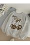 3 Yarn Combed Cotton Lucky Girl Printed Unisex Sweatshirt