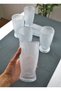 6 Pieces Glass Bead Patterned Soft Drink Ayran Glass and Beer Glass 360 ml - 2