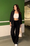 Women's Black Super High Waist Lycra Relax Bubble Pants - 5