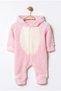 Winter Sweet Welsoft Zippered Hooded Baby Jumpsuit with Chest Detail - 3