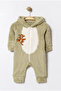 Winter Sweet Tiger Embroidered Zippered Welsoft Baby Romper