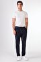 Men's Slim Fit Navy Blue Trousers
