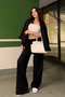 Women's Black Super High Waist Lycra Relax Bubble Pants - 3