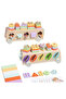 Montessori Multifunctional Wooden Shape Sorter With Colour Sticks - 2