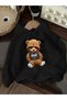Winter Hooded Sweatshirt, Children's Teddy Bear Printed