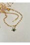 Steel Anklet Chain Charm Bracelet Summer Trend Bracelet Starfish Blue Enamel - 2
