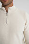 Men's Short Zip-Up Standing Collar Selanik Knitted Wool Sweater Trist-5358 - 6