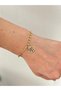Steel Anklet Chain Charm Bracelet Summer Trend Bracelet with Seashell and Colorful Stone Details - 2