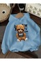 Winter Hooded Sweatshirt, Children's Teddy Bear Printed