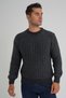 Trist Star Men's Anthracite Cycling Collar Selanik Hair Braided Wool Sweater Trist-5352