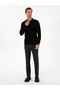 Black Slim Fit Wool Blend Polo Neck Knitwear Sweater 50311890-Vr046 - 4