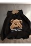 Winter Hooded Sweatshirt, Children's Bear Suprise Printed