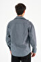 Men's Indigo Comfortable Fit Sports Jacket with Flap, Double Pockets and Snap Fasteners - 6