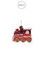 Christmas Ornament 3-Piece Train House Red 6 cm - 3