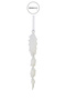 Christmas Ornament Glittered Curved 2-Piece Ice Pendant White 23 cm - 2