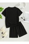 Boys/Girls Capybara Print Patterned T-Shirt and Shorts Set - 2
