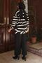 Zebra Patterned Knitwear Set Black 6154 - 4