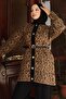 Leopard Patterned Knitwear Set Tan 6147 - 2