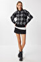 Baklava Patterned Knitwear Sweater Lmu0003 Black Anthracite