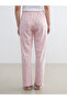 Lcw Dream Pink Women's Pajama Bottoms with Elastic Waist and Bow Pattern - 5